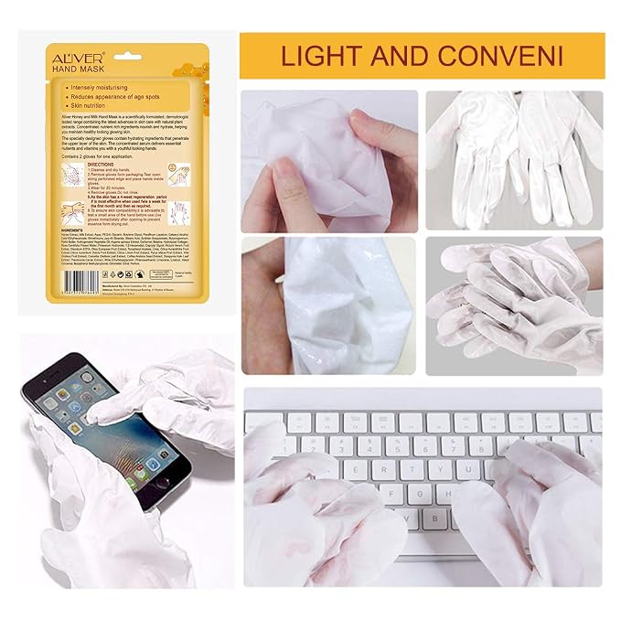 Hand Peeling Mask 5 pack, Hand Masks Moisturizing Gloves, Repairing Glove - Image 5