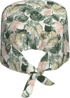 Scrub Cap for Women and Men Boho Black Leaf Pattern Adjustable Breathable - Image 8