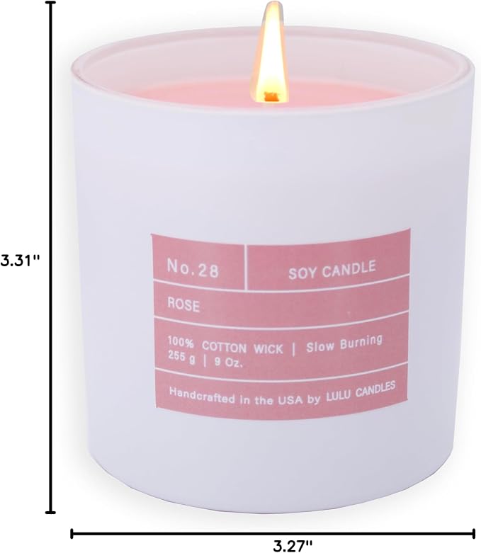 Lulu Candles | Smells Like Roses | Luxury Scented Soy Jar Candle | Hand Poured - Image 2