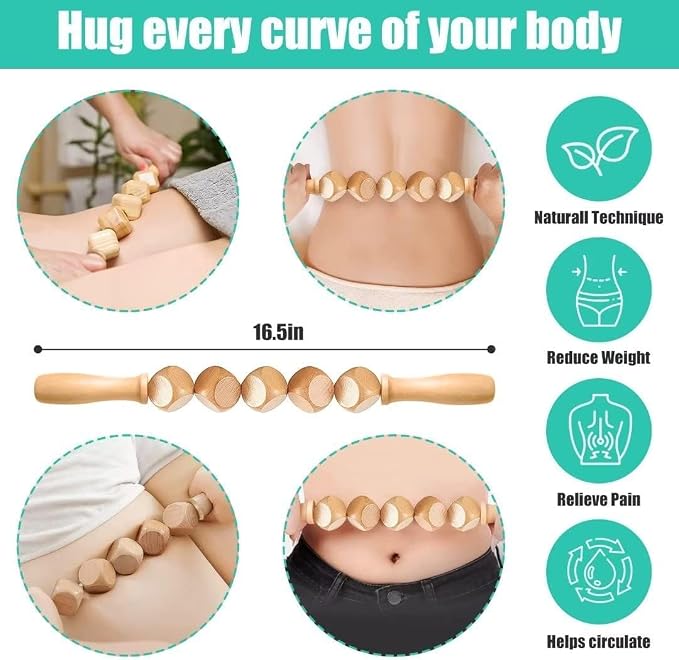 10-in-1 Wood Therapy Massage Tools Gua Sha Wooden Massager - Image 7