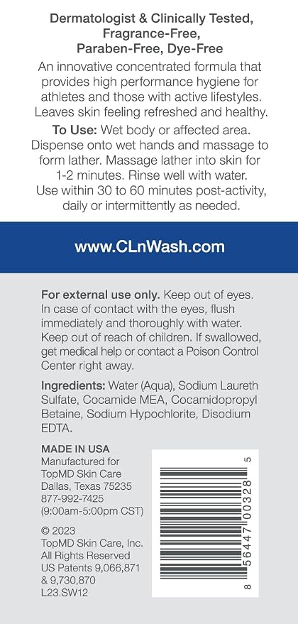 CLn® SportWash – High-Performance Sport Body Wash, - Image 2