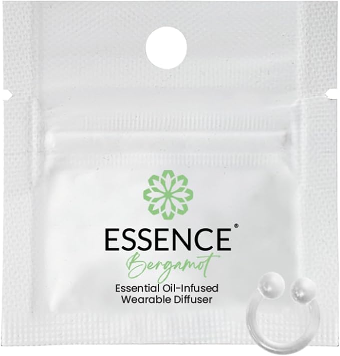 Essence Wearable Aromatherapy Nasal Diffuser – Bergamot Essential Oil Nose Ring by Essence