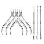 6Pcs Cuticle Clipper with Cuticle Pusher Set, Professional Stainless Steel Dead by Unknown