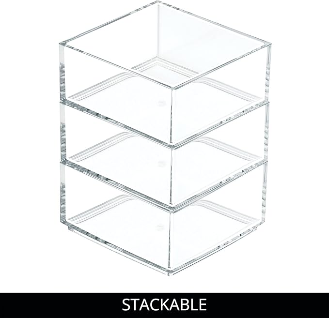 iDesign Clarity Plastic Drawer Organizer, Storage Container - Image 4