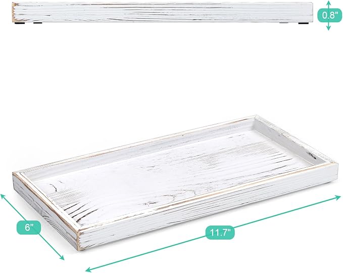 ALELION 11.7" White Bathroom Vanity Tray - Image 6