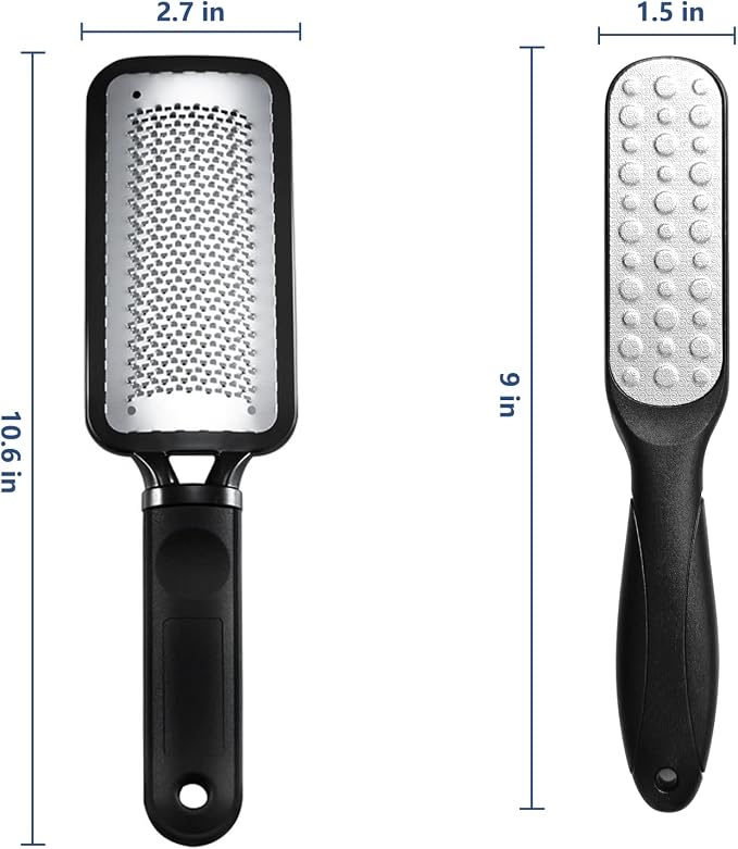 2 Pack Colossal Foot Files Kit Callus Remover Stainless Steel Dual Sided Foot - Image 6