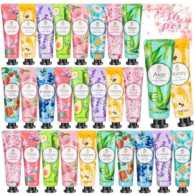 36 Pack Hand Cream Set, Hand Lotion Travel Size, Mothers Day Gifts by Kiytar