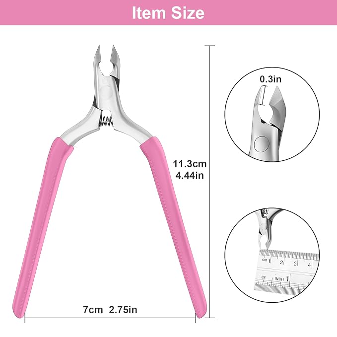 CGBE Cuticle Trimmer 3/4 Jaw Extremely Sharp Cuticle Nippers Stainless Steel - Image 6