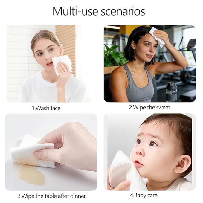 ​Disposable Face Towel hot face Towel, Wet Wipes AK-SHIP Towels Suitable - Image 3