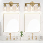 3-Light Gold Bathroom Light Fixtures, Modern Bathroom Vanity Light - Image 6