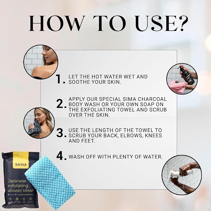 Exfoliating Washcloth Face & Body Scrub Towel - Image 7