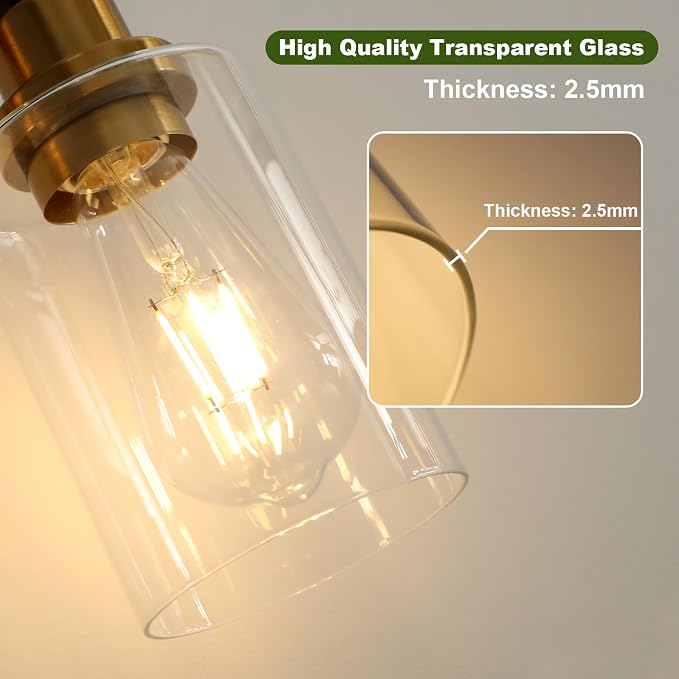 Unicozin Modern Bathroom Light Fixtures, 4 Light Vanity Lights Over Mirror - Image 8