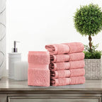 Superior Egyptian Cotton Pile Face Towel/Washcloth Set of 6, Ultra Soft Luxury - Image 2