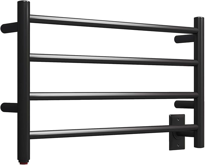 HEATGENE Towel Warmer 4 Bar Towel Dryer Wall-Mounted Plug-in Bath Towel Heater - Image 7