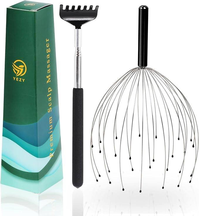 YEZY Head Massager 28 Fingers Head Scratcher Scalp Massager, Back Scratcher by YEZY