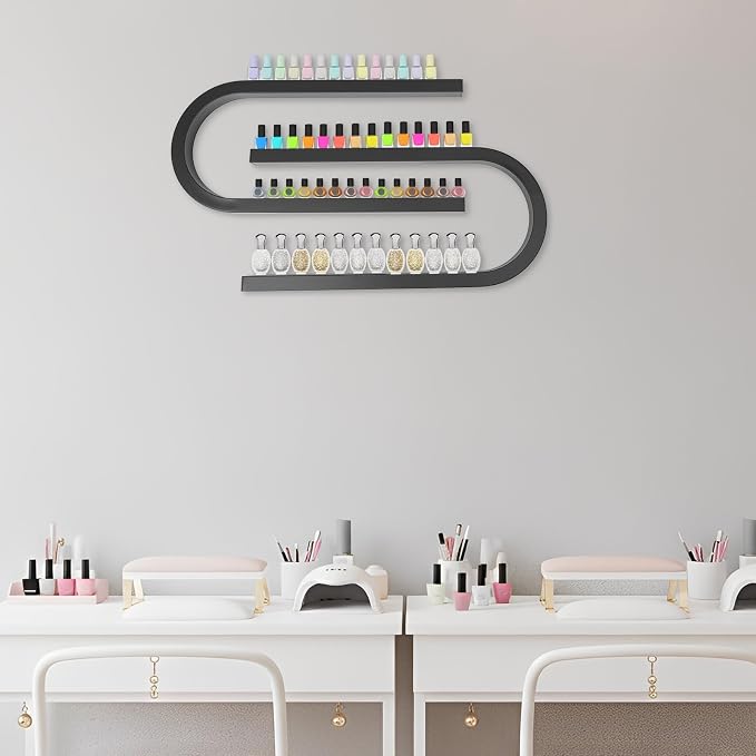 Nail Polish Organizer Wall Mounted, Metal Nail Polish Storage Holder - Image 8