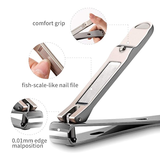 4 Pcs Manicure Set, Pedicure Sets, Nail Clipper Stainless Steel Professional - Image 3