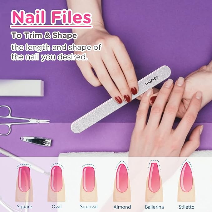 Nail Files and Buffer, TsMADDTs Professional Manicure Tools Kit Rectangular Art - Image 3