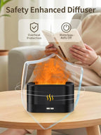 Flame Essential Oil Diffuser, 180ml Aromatherapy Diffuser - Image 4