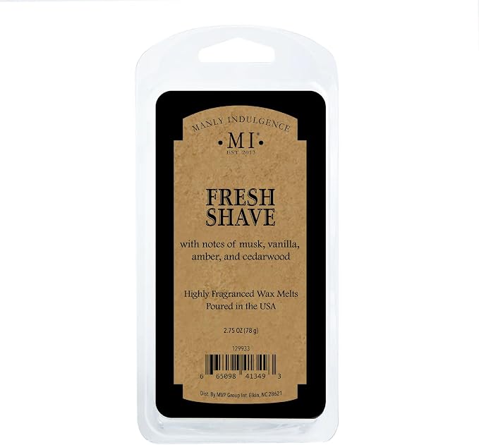 Manly Indulgence Fresh Shave Scented Wax Melts, Wax Melt Warmer Cubes, Long - Image 4
