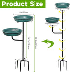 Freestanding Birdbaths Bowl Outdoor, Free Standing Garden Bird Bath Bird Feeder - Image 2