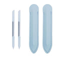 2 Pcs Transparent White Glass Cuticle Pusher Tool by Unknown