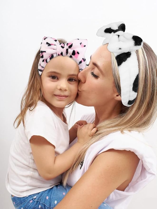 Huachi Pink Leopard Soft Microfiber Spa Headbands - Image 7