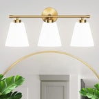 Hamilyeah Gold Bathroom Vanity Light Fixtures Over Mirror, 3 Light Vanity Lights by HAMILYEAH
