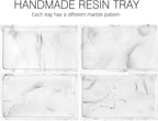 Luxspire Bathroom Vanity Tray, Resin Dresser Jewelry Ring Dish Tank Storage - Image 8