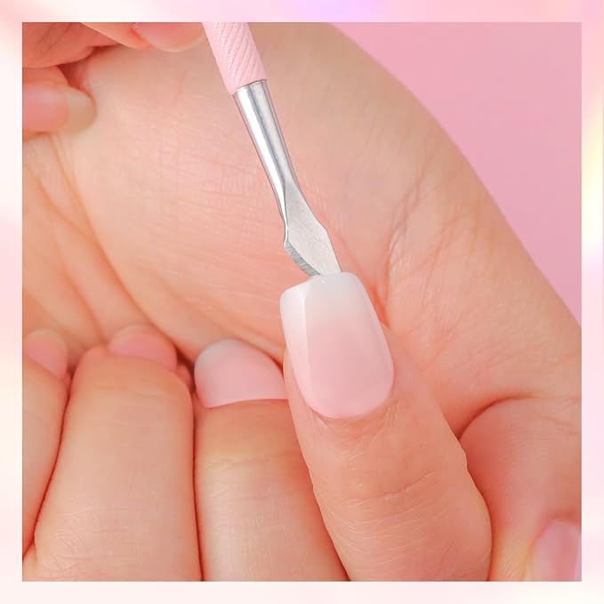 Makartt Cuticle Pusher, Professional Stainless Steel Nail Cleaner Dual Ended - Image 6