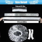 100PK 50cm/20in Large Disposable Shower Caps Waterproof Hair Bath Caps - Image 4