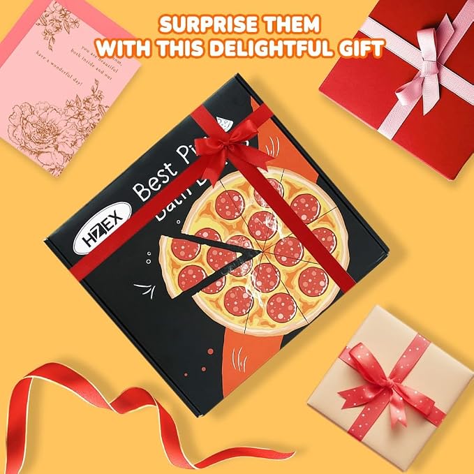 HZEX Pizza Bath Bombs Set of 8 Slices – Large Fizzies - Image 7