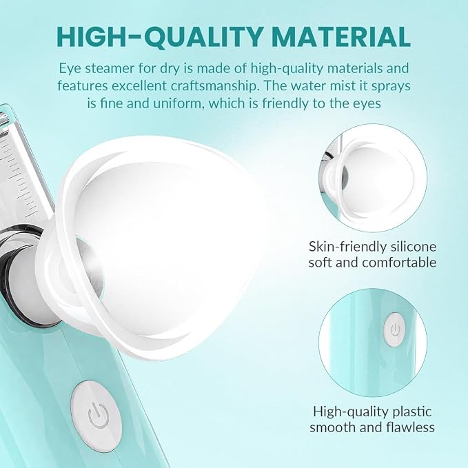 2-in-1 Nano Face & Eye Mister, USB Rechargeable Cool Mist Sprayer - Image 3