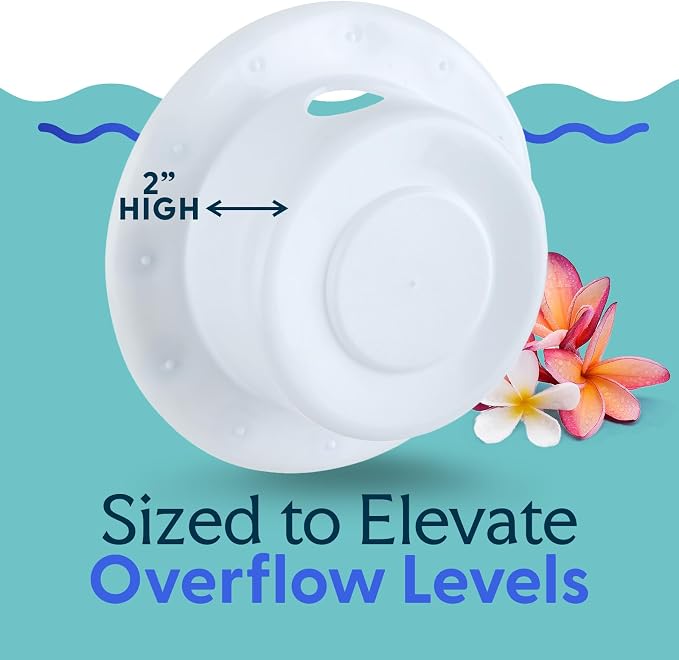 SlipX Solutions Bottomless Bath, Essential Overflow Drain Cover - Image 7