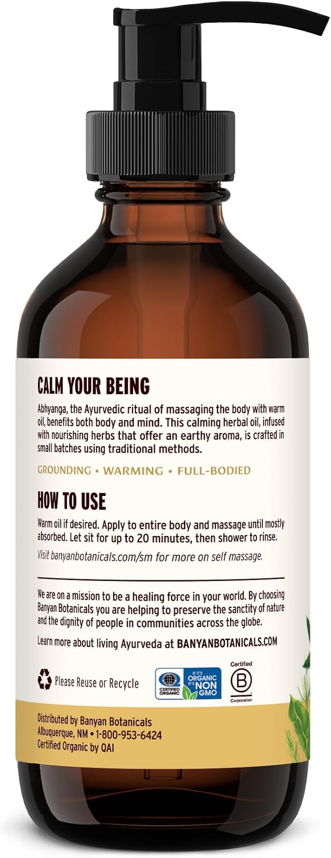 Banyan Botanicals Vata Massage Oil – Organic Herbal Massage Oil - Image 7