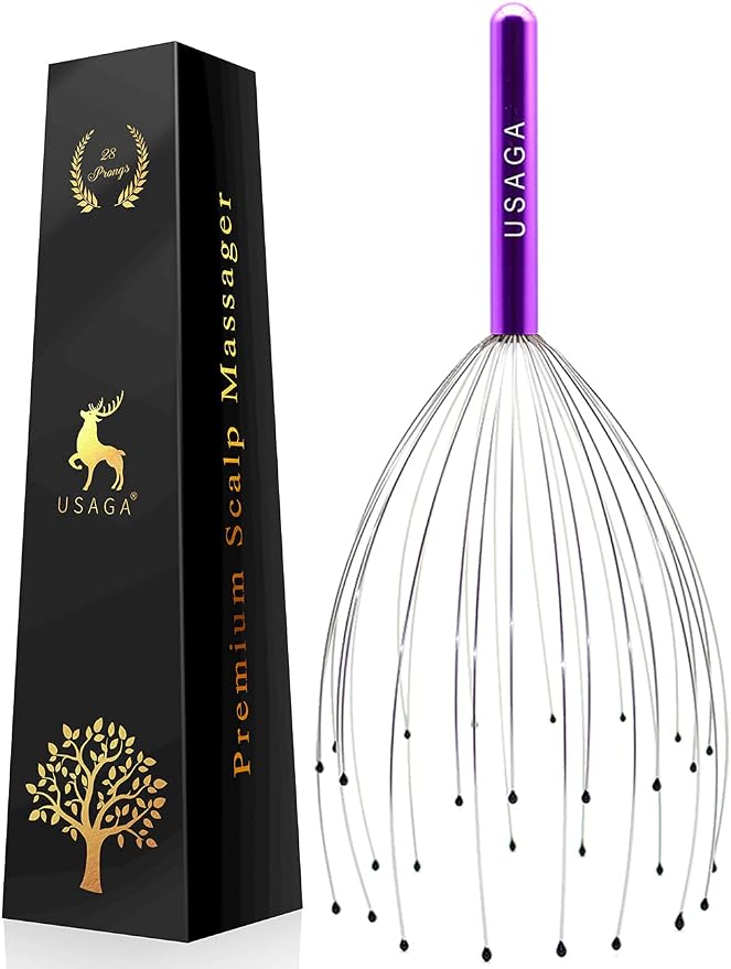 USAGA 28 Fingers Head Scratcher, Head Massager, Scalp Massager by USAGA