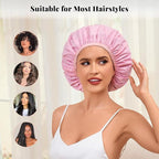 Reusable Shower Cap for Women, Waterproof Shower Cap - Image 5