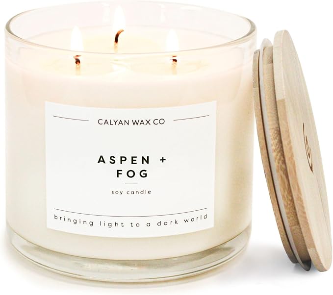 Calyan Wax Co. Aspen & Fog 3 Wick Scented Candle by CalyanWaxCo