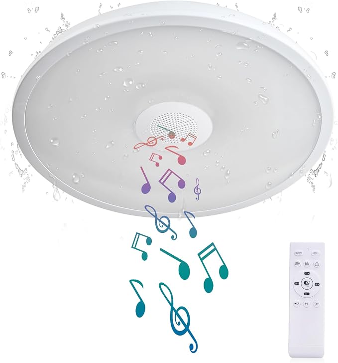 Smart Waterproof LED Flush Mount Ceiling Light Fixture, by AlwaysOnAlwaysWarm
