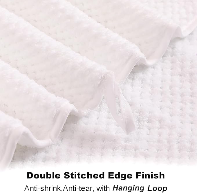 Smuge 8pcs Bath Towel Set, 2 Extra Large Bath Towel Sheets, 2 Hand Towels and 4 - Image 6