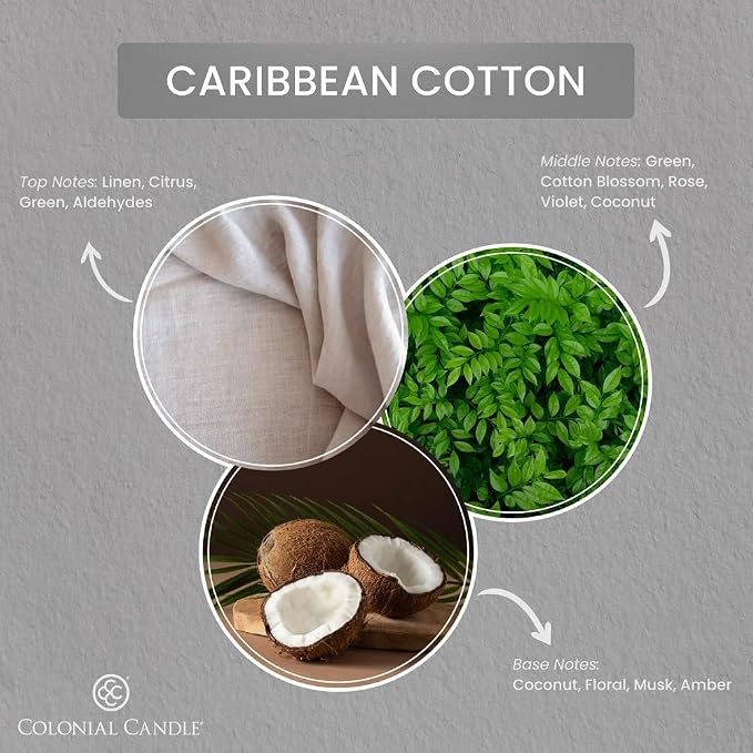 Colonial Candle Caribbean Cotton Scented Wax Melts, Wax Melt Warmer Cubes - Image 2