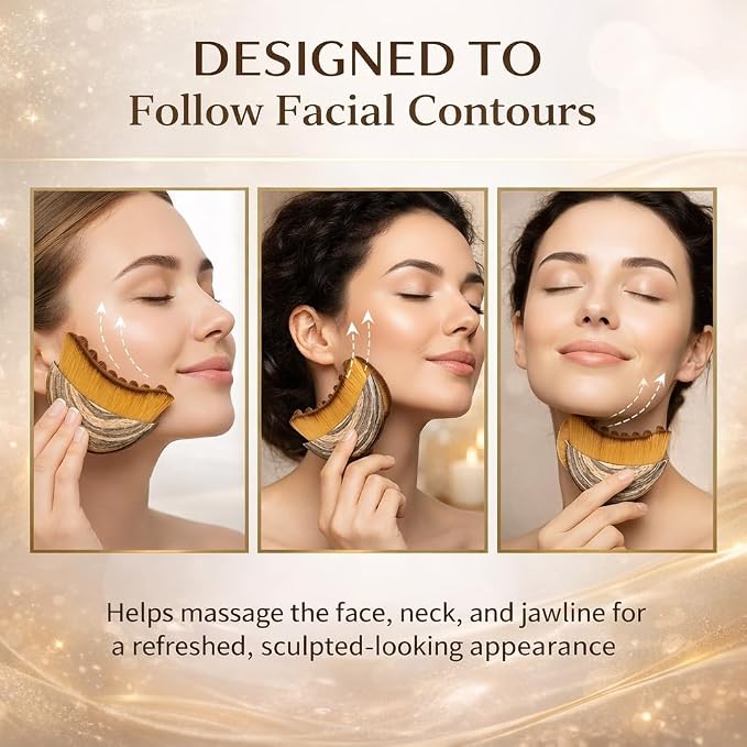 Lymphatic Contour Face Brush, Ergonomically Designed to Fit The Skin Precisely - Image 3