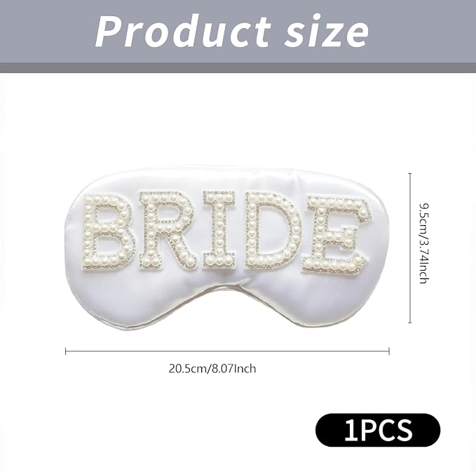 Bride Eye Mask, Pearl Bridal Shower Gifts to Adjust Night Sleep, Sleeping Maskes - Image 2