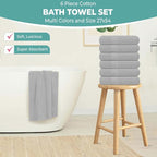 KAHAF COLLECTION 6 Pack Bath Towels Set 100% Ring Spun Cotton, Lightweight - Image 3