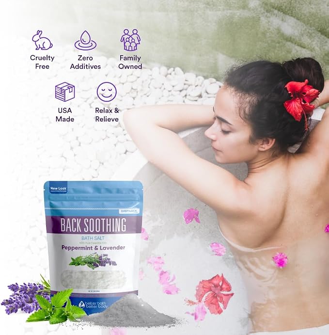 Back Soothing Bath Salt 32 Ounces Epsom Salt - Image 3