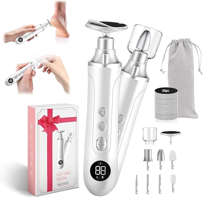 Electric Nail Drill Kit, Cordless Manicure Pedicure Kit by GEOFF