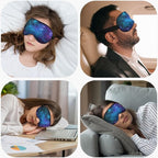 Galaxy Stars Silk Eye Mask Sleep Mask Abstract Space Blue Purple Nebula Starry - Image 5