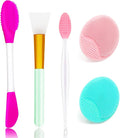 5PCS Silicone Scrubber Set, Lip Scrub Brush, Silicone Face Cleansing Brush by Namgznso