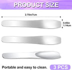 Pndeyo 3pcs Mini Stainless Steel Makeup Spatula, 2.75x0.45in Reusable Cosmetic - Image 2