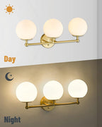 AKEZON Gold Vanity Light for Bathroom, Modern Bathroom Light Fixtures Over - Image 4